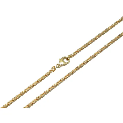 Filigran gearbeitete, massive Königskette aus hochwertigem 14K Gold (585) in 60 cm Länge; ca. 2mm breit (ca. 14,1g) - Made in Germany mit FBM Stempel