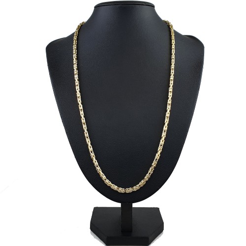 Königskette aus edlem, hochwertigem 585er Gelbgold (14k)- 65cm lang, 3,5 mm breit