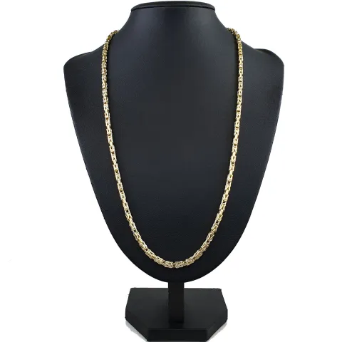 Königskette aus edlem, hochwertigem 585er Gelbgold (14k)- 65cm lang, 3,5 mm breit
