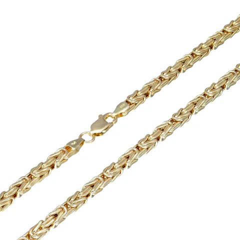Königskette aus edlem, hochwertigem 585er Gelbgold (14k)- 65cm lang, 3,5 mm breit