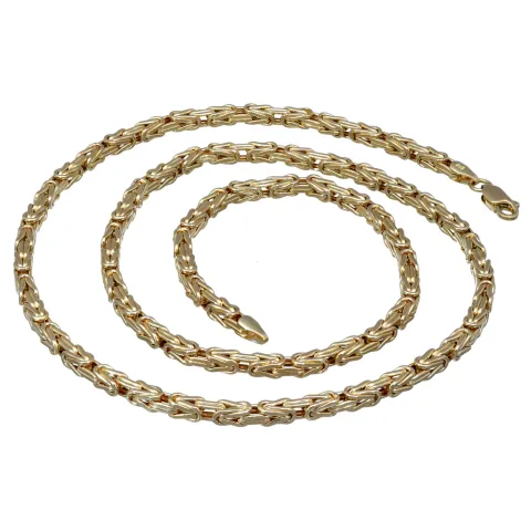 Königskette aus edlem, hochwertigem 585er Gelbgold (14k)- 65cm lang, 3,5 mm breit