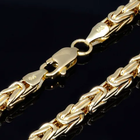 Königskette aus edlem, hochwertigem 585er Gelbgold (14k)- 65cm lang, 3,5 mm breit