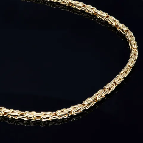 Königskette aus edlem, hochwertigem 585er Gelbgold (14k)- 65cm lang, 3,5 mm breit