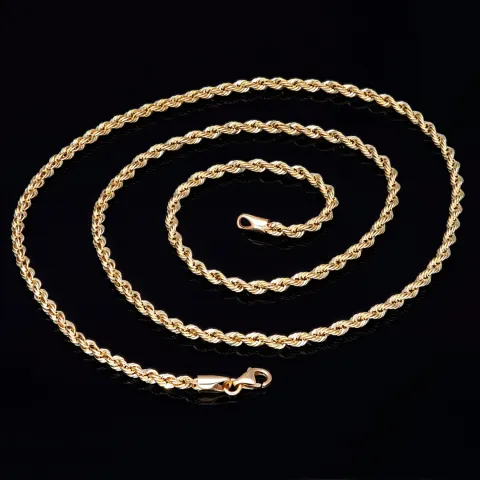 Funkelnde Kordelkette für Damen in ca. 55 cm Länge aus hochwertigem 585er Gold 14k
