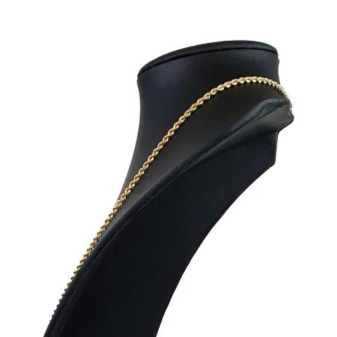 Funkelnde Kordelkette für Damen in ca. 55 cm Länge aus hochwertigem 585er Gold 14k