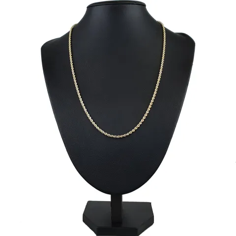 Funkelnde Kordelkette für Damen in ca. 55 cm Länge aus hochwertigem 585er Gold 14k
