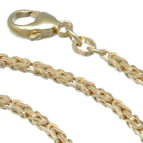 Massive, filigrane gearbeitete Königskette aus hochwertigem 14K Gold (585) in 50 cm Länge; ca. 2mm breit (ca. 11,7g) - Made in Germany mit FBM Stempel