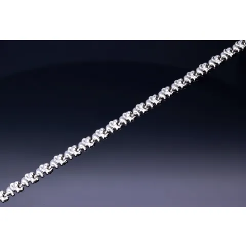 Enganliegendes, elegantes Damencollier aus 585er (14k) Weißgold in verspieltem Elefanten - Design (ca. 40cm Länge)