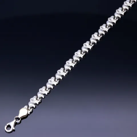 Enganliegendes, elegantes Damencollier aus 585er (14k) Weißgold in verspieltem Elefanten - Design (ca. 40cm Länge)