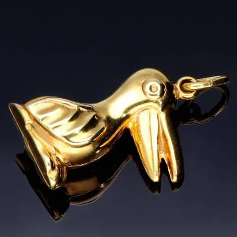 Vogel - Anhänger aus hochwertigem 14k (585er) Gelbgold