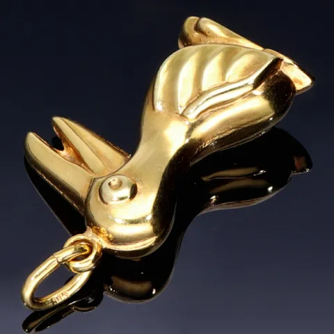 Vogel - Anhänger aus hochwertigem 14k (585er) Gelbgold