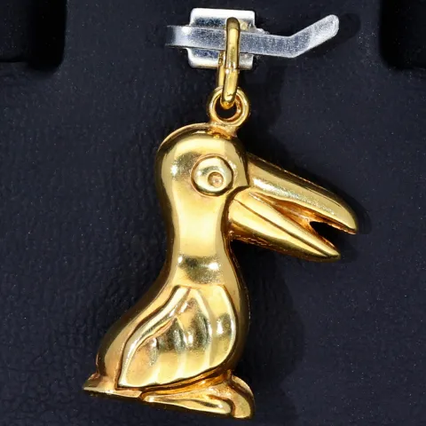 Vogel - Anhänger aus hochwertigem 14k (585er) Gelbgold