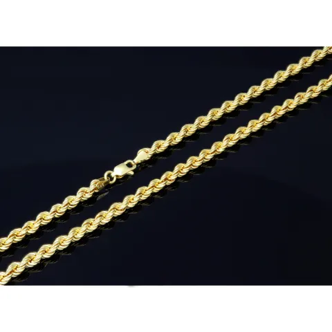 Filgran gearbeitete, massive Kordelkette in ca. 70 cm Länge aus hochwertigem 585 Gold (14k) ca. 46 g