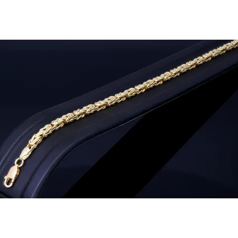Prunkvolles Königsarmband in 585 14k Gold (ca. 3,5mm, 21cm)