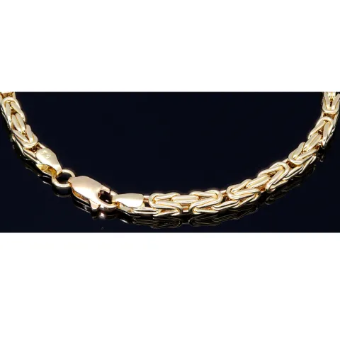 Prunkvolles Königsarmband in 585 14k Gold (ca. 3,5mm, 23cm)