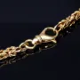 Megalange, massive Königskette aus hochwertigem 14K Gold (585) in 90 cm Länge; ca. 3,3 mm breit - (ca. 56g)