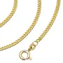 Glänzende Panzerkette flach 2-seitig diamantiert aus edlem 585 / 14k Gold in ca. 60cm, 2mm