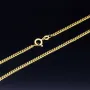 Panzerkette flach 2-seitig diamantiert aus hochwertigem 585 / 14k Gold in ca. 55cm, 2mm