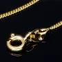 Feine Panzerkette 2-seitig diamantiert aus hochwertigem 585 /14k Gold, 1mm, 60cm Länge