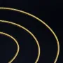 Feine Panzerkette 2-seitig diamantiert aus hochwertigem 585 /14k Gold, 1mm, 60cm Länge