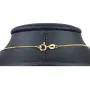 Feine Panzerkette 2-seitig diamantiert aus hochwertigem 585 /14k Gold, 1mm, 60cm Länge