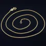 Feine Panzerkette 2-seitig diamantiert aus hochwertigem 585 /14k Gold, 1mm, 60cm Länge