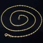 Singapurkette diamantiert aus hochwertigem 585 / 14k Gold in ca. 50cm, 1,7mm