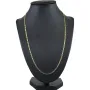 Glänzende Figarokette 2-seitig diamantiert aus hochwertigem 585 / 14k Gold in ca. 55cm, 2mm