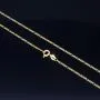 Kurze Figarokette 2-seitig diamantiert aus glänzendem 585 / 14k Gold in ca. 45cm, 1,6mm