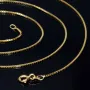 Exquisite Venezianerkette aus glänzendem 585 / 14k Gold in ca. 60cm, 1mm