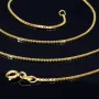 Exquisite Venezianerkette aus glänzendem 585 / 14k Gold in ca. 60cm, 1mm