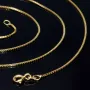 Funkelnde Venezianerkette aus hochwertigem 585 / 14k Gold in ca. 50cm, 1mm