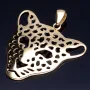 Panther - Anhänger aus hochwertigem 585 / 14K Gelbgold