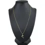 Delfin - Anhänger- mit glänzender Ankerkette (50cm) - Schmuckset in 14K / 585 Gold