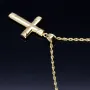 Delfin - Anhänger- mit glänzender Ankerkette (50cm) - Schmuckset in 14K / 585 Gold