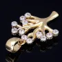 Funkelnder Lebensbaum - Anhänger mit Zirkonia in 585 / 14 Karat Gelbgold