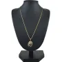 Schmuckset aus 585 / 14K Gold - Bicolor - Lebensbaum-Amulett und glänzende Venezianer - Halskette (45cm) in hochwertigem 14K / 585 Gelbgold