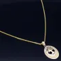 Schmuckset aus 585 / 14K Gold - Bicolor - Lebensbaum-Amulett und glänzende Venezianer - Halskette (45cm) in hochwertigem 14K / 585 Gelbgold