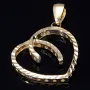 Funkelnder Herz -Anhänger mit filigranem Design aus hochwertigem 585 / 14K Gold