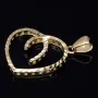Funkelnder Herz -Anhänger mit filigranem Design aus hochwertigem 585 / 14K Gold