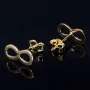 Unendlichkeit - Infinity- Symbol -Ohrstecker in edlem 585 / 14K Gold