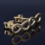 Unendlichkeit - Infinity- Symbol -Ohrstecker in edlem 585 / 14K Gold