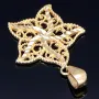 Blumen - Anhänger mit dem Motiv einer Blüte mit filigranem Design aus glänzendem 585 / 14K Gold