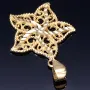 Blumen - Anhänger mit dem Motiv einer Blüte mit filigranem Design aus glänzendem 585 / 14K Gold