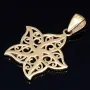 Blumen - Anhänger mit dem Motiv einer Blüte mit filigranem Design aus glänzendem 585 / 14K Gold