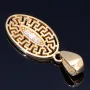 Stilvoller Anhänger im Greco Design mit Zirkoniasteinen in 585 / 14 Karat Gold