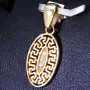 Stilvoller Anhänger im Greco Design mit Zirkoniasteinen in 585 / 14 Karat Gold