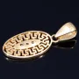Stilvoller Anhänger im Greco Design mit Zirkoniasteinen in 585 / 14 Karat Gold