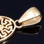 Stilvoller Anhänger im Greco Design mit Zirkoniasteinen in 585 / 14 Karat Gold