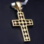 Edler Kreuz-Anhänger aus 14k / 585 Gelbgold